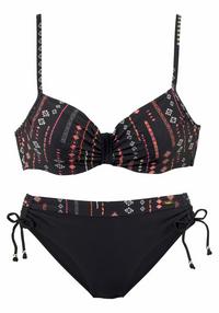 Buffalo B&uuml;gel-Bikini Bikini Set Damen - schwarz-bedruckt