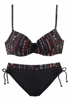 Buffalo Bügel-Bikini Bikini Set Damen schwarz-bedruckt