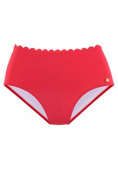Lascana Highwaist-Bikini-Hose Bikini Hose Damen rot