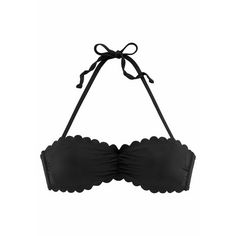 Lascana Bandeau-Bikini-Top Bikini Oberteil Damen schwarz