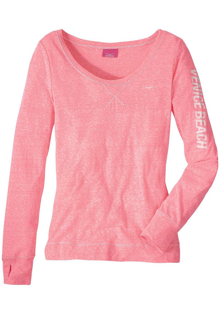 VENICE BEACH VENICE BEACH Langarmshirt Langarmshirt Damen - koralle-meliert - 0 | SportScheck