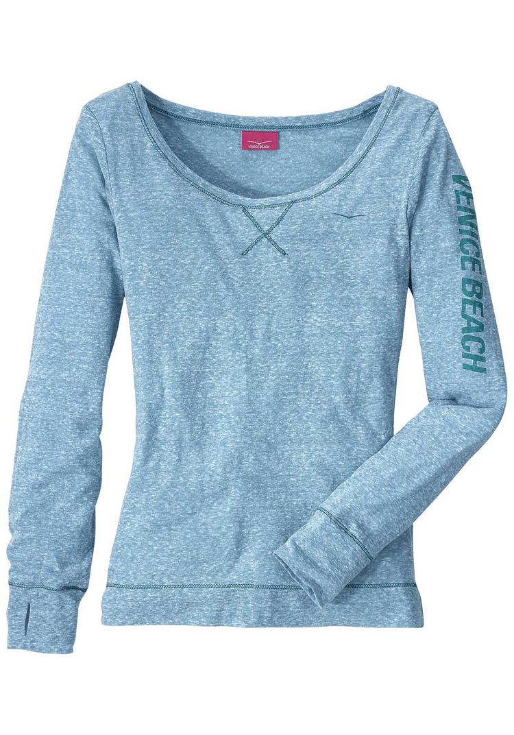 VENICE BEACH VENICE BEACH Langarmshirt Langarmshirt Damen - t&uuml;rkis-meliert - 0 | SportScheck