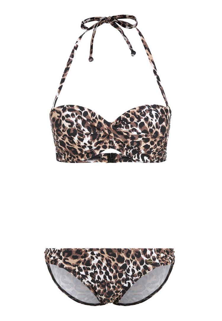 Lascana Lascana Bandeau-Bikini Bikini Set Damen - braun-bedruckt - 0 | SportScheck