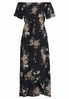 Lascana Maxikleid Maxikleid Damen - schwarz-bedruckt