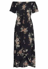 Lascana Maxikleid Maxikleid Damen - schwarz-bedruckt
