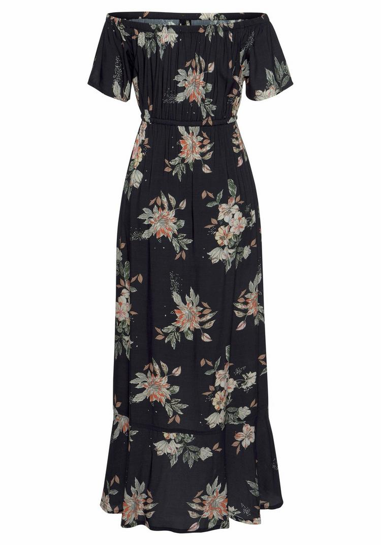 Lascana Lascana Maxikleid Maxikleid Damen - schwarz-bedruckt - 0 | SportScheck