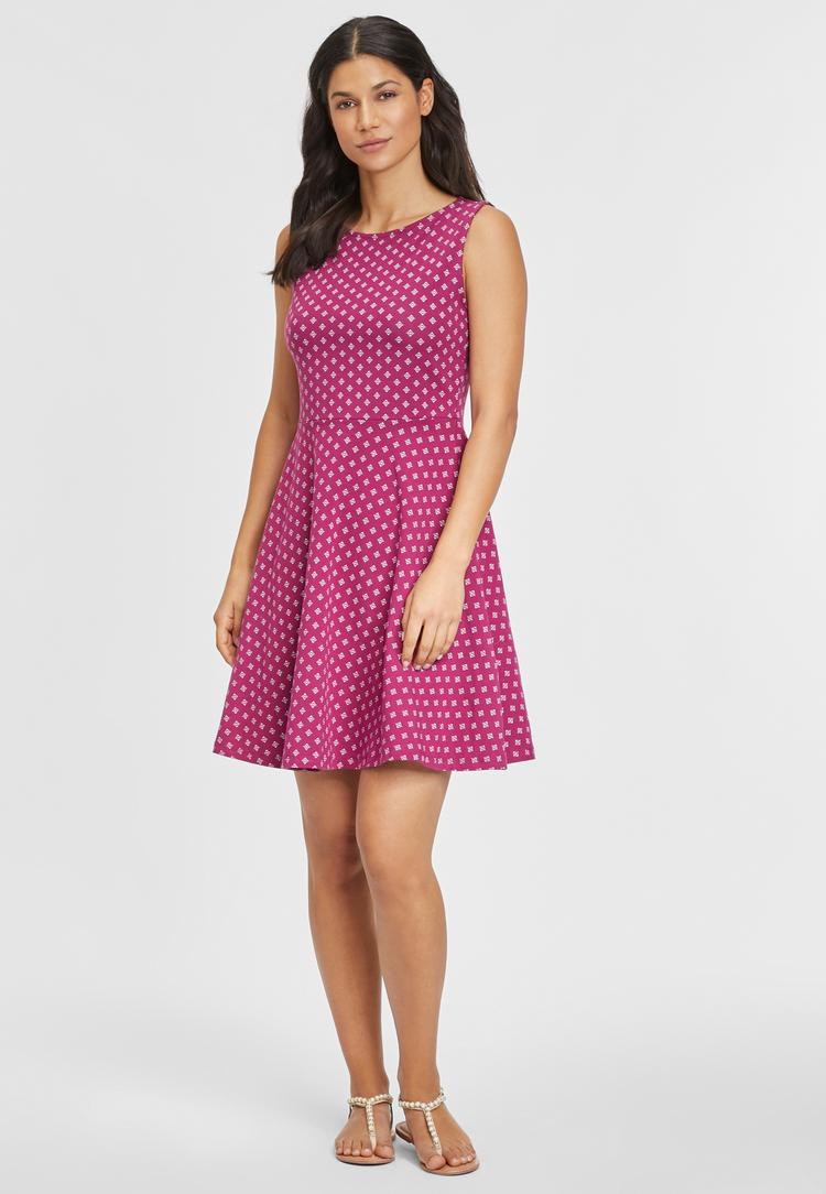 BEACH TIME BEACH TIME Strandkleid Tr&auml;gerkleid Damen - bordeaux - wei&szlig; - 0 | SportScheck