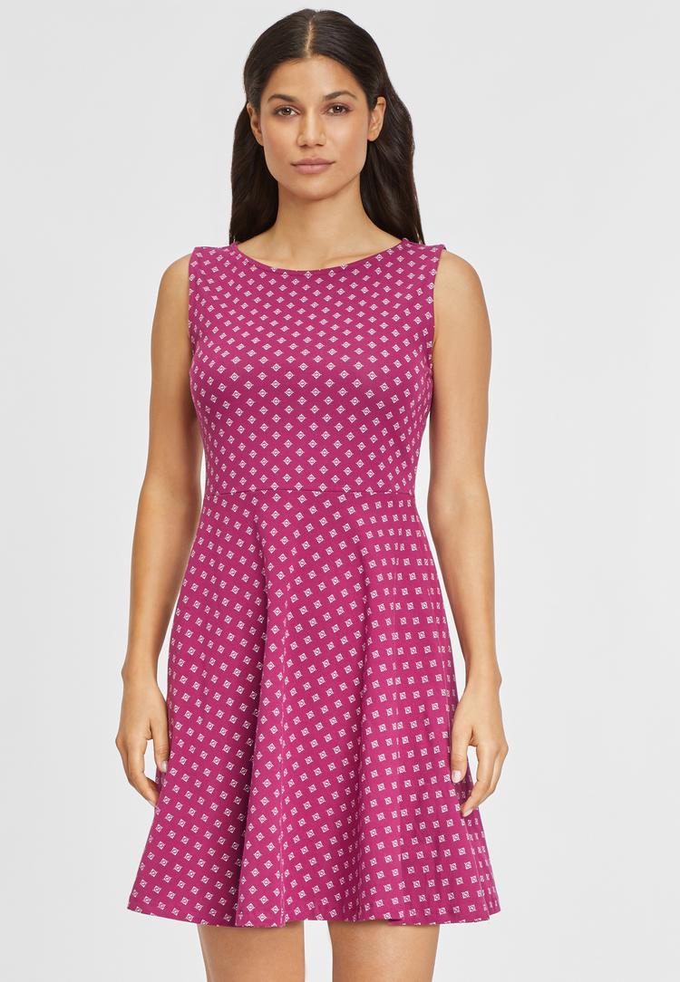 BEACH TIME BEACH TIME Strandkleid Tr&auml;gerkleid Damen - bordeaux - wei&szlig; - 1 | SportScheck