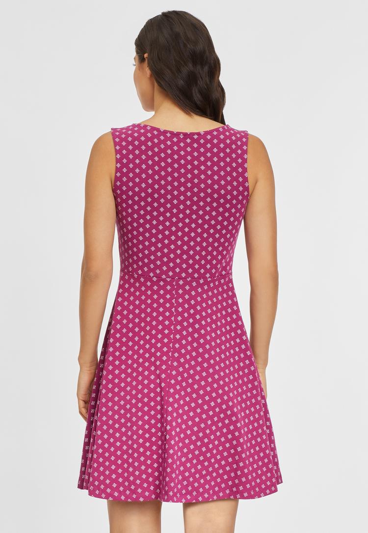 BEACH TIME BEACH TIME Strandkleid Tr&auml;gerkleid Damen - bordeaux - wei&szlig; - 2 | SportScheck