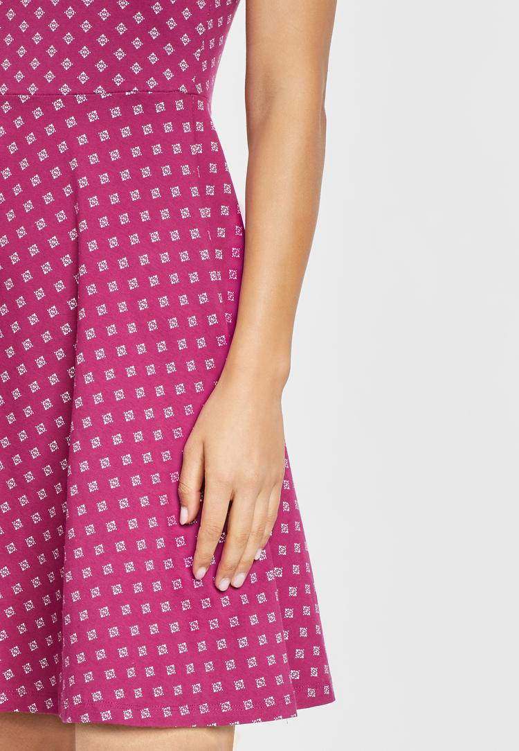 BEACH TIME BEACH TIME Strandkleid Tr&auml;gerkleid Damen - bordeaux - wei&szlig; - 1 | SportScheck