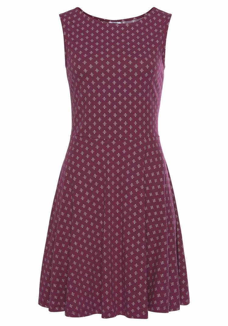 BEACH TIME BEACH TIME Strandkleid Tr&auml;gerkleid Damen - bordeaux - wei&szlig; - 2 | SportScheck