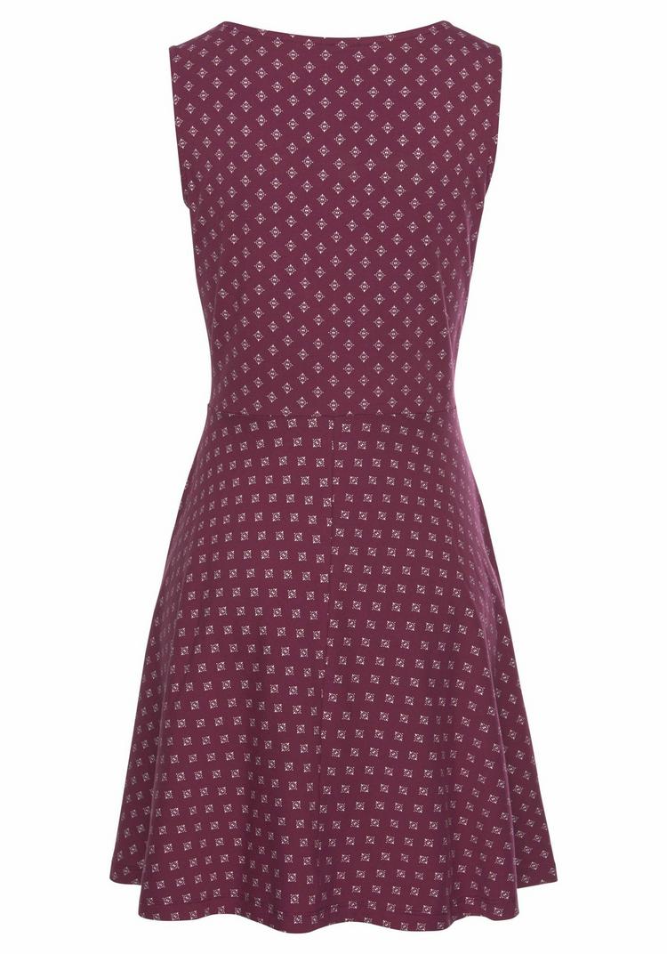 BEACH TIME BEACH TIME Strandkleid Tr&auml;gerkleid Damen - bordeaux - wei&szlig; - 0 | SportScheck