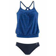 VENICE BEACH Tankini Bikini Set Damen marine-blau