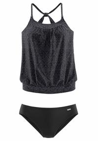 VENICE BEACH Tankini Bikini Set Damen - schwarz-grau