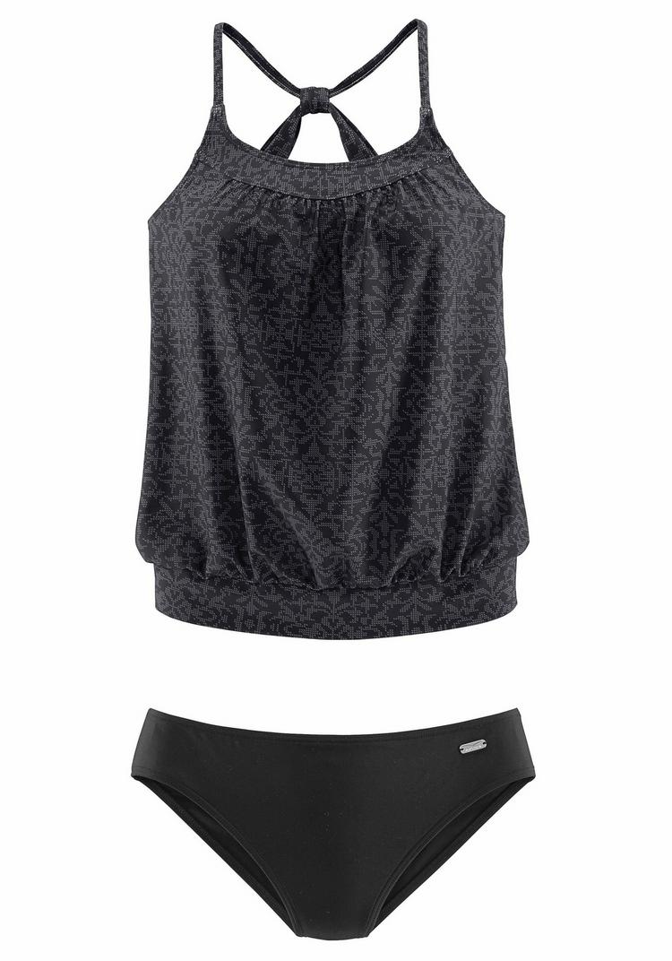 VENICE BEACH VENICE BEACH Tankini Bikini Set Damen - schwarz-grau - 0 | SportScheck