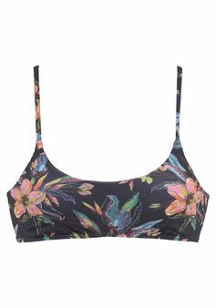 Lascana Bustier-Bikini-Top Bikini Oberteil Damen anthrazit-bedruckt