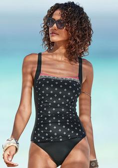 Rückansicht von Lascana Badeanzug Badeanzug Damen schwarz-bedruckt
