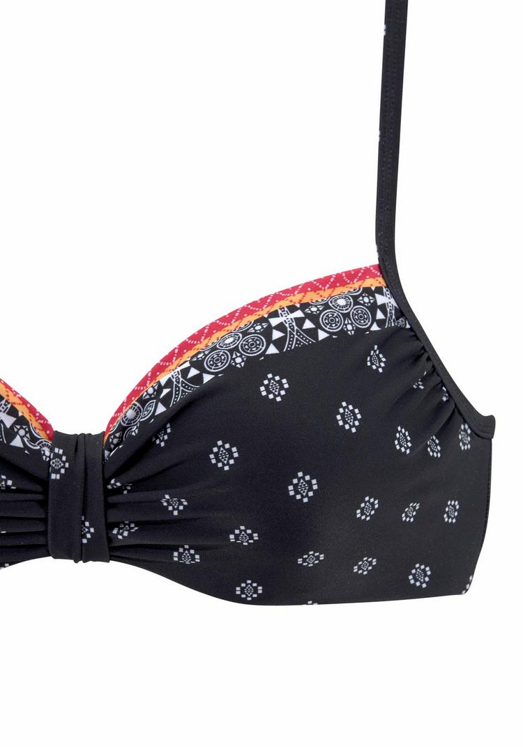 Lascana Lascana B&uuml;gel-Bikini-Top Bikini Oberteil Damen - schwarz-bedruckt - 0 | SportScheck