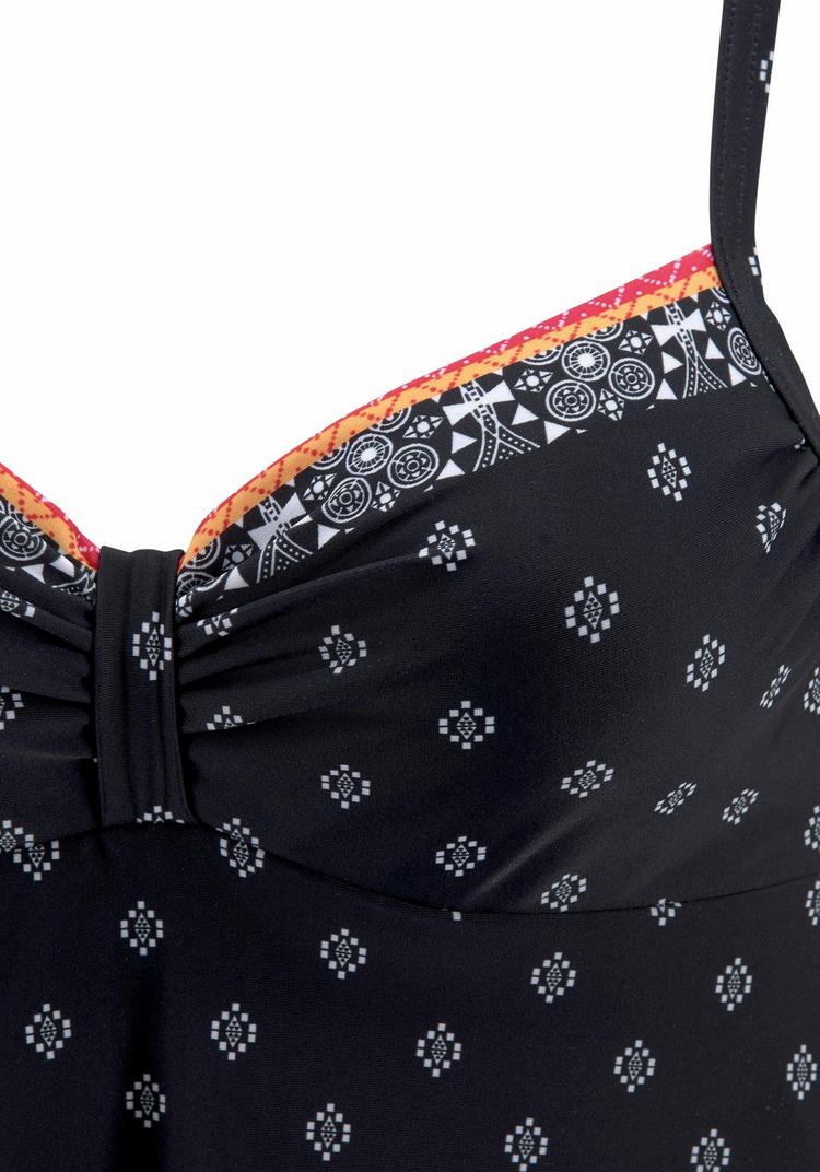 Lascana Lascana B&uuml;gel-Tankini-Top Bikini Oberteil Damen - schwarz-bedruckt - 0 | SportScheck