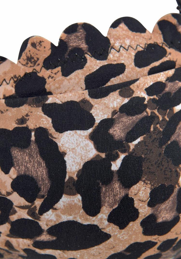 Lascana Lascana Bandeau-Bikini-Top Bikini Oberteil Damen - braun-bedruckt - 4 | SportScheck