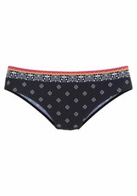 Lascana Bikini-Hose Bikini Hose Damen - schwarz-bedruckt
