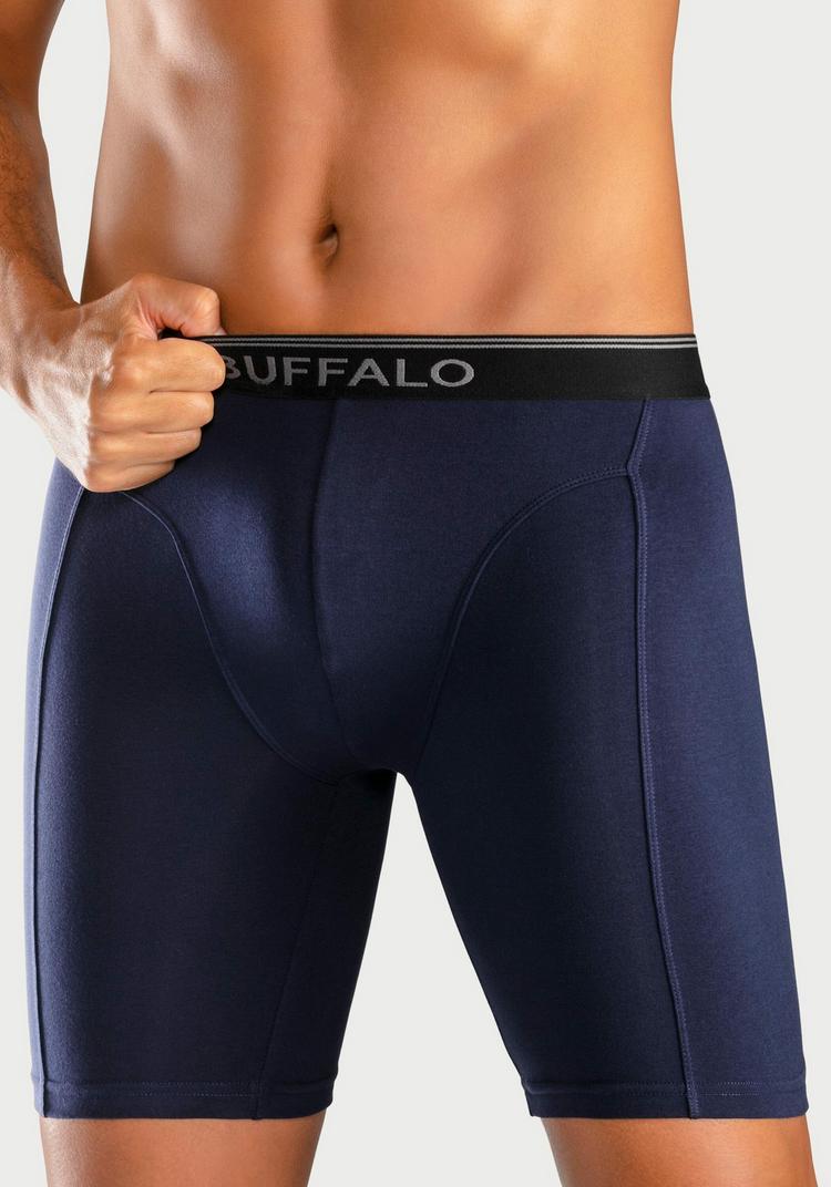 Buffalo Buffalo Langer Boxer Unterhose Herren - blau - grau - navy - 0 | SportScheck