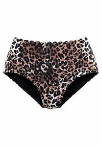 Lascana Highwaist-Bikini-Hose Bikini Hose Damen - braun-bedruckt