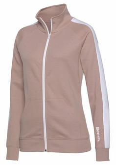 Bench Sweatjacke Sweatjacke Damen beige-weiß