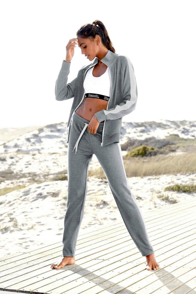 Bench Bench Sweatjacke Sweatjacke Damen - stone-wei&szlig; - 0 | SportScheck