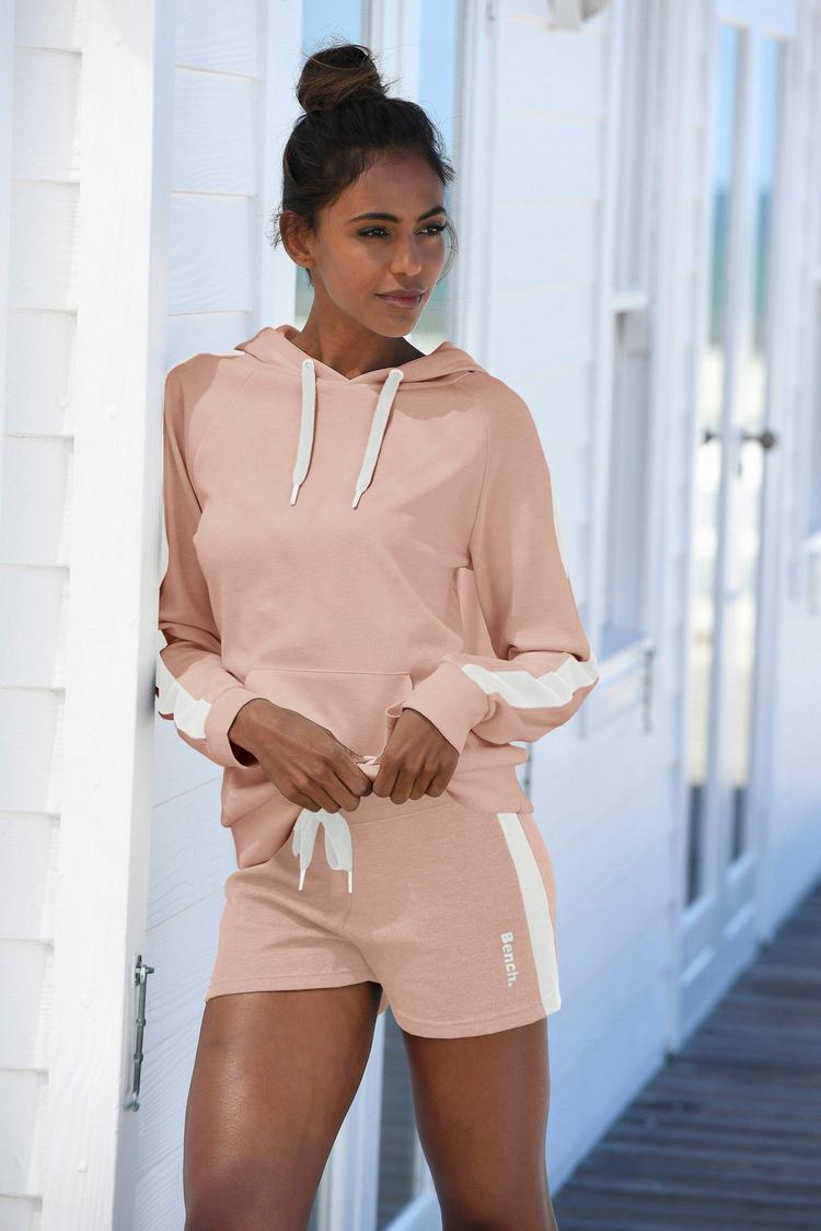 Bench Bench Relaxshorts Sweatshorts Damen - beige - wei&szlig; - 0 | SportScheck