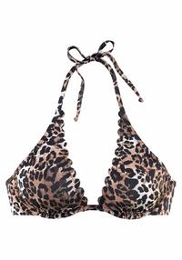 Lascana B&uuml;gel-Bikini-Top Bikini Oberteil Damen - braun-bedruckt