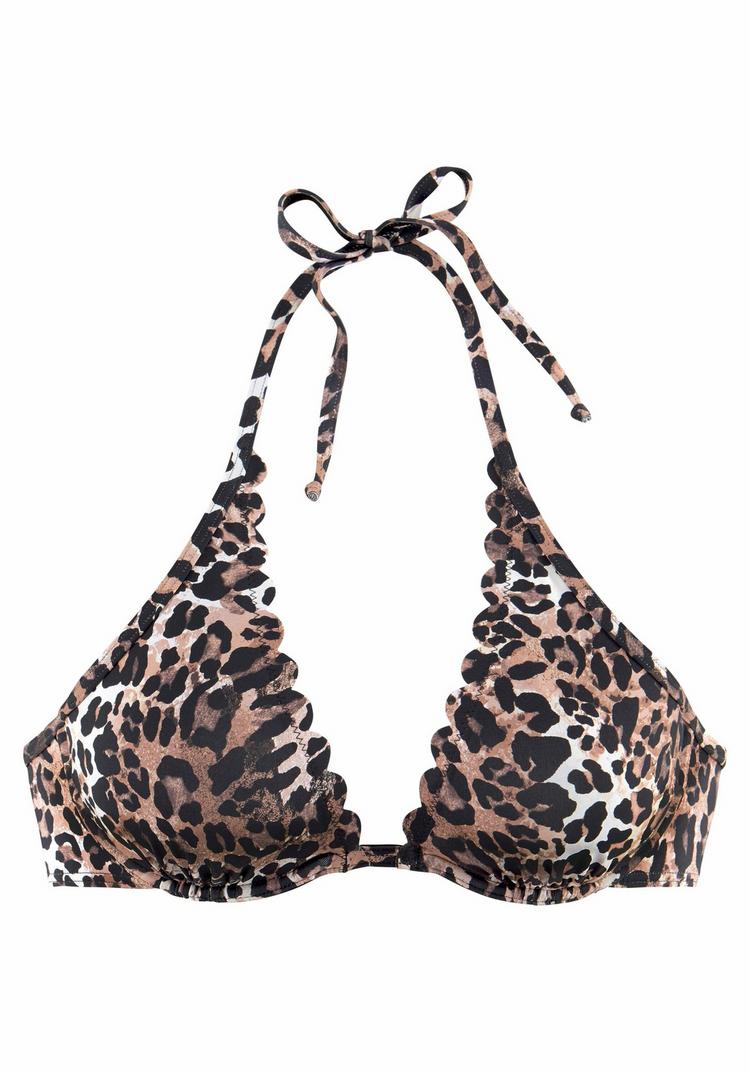 Lascana Lascana B&uuml;gel-Bikini-Top Bikini Oberteil Damen - braun-bedruckt - 0 | SportScheck