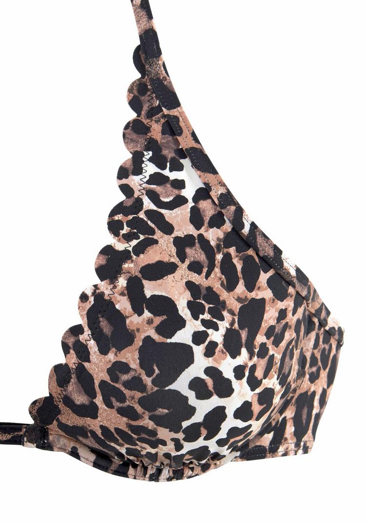Lascana Lascana B&uuml;gel-Bikini-Top Bikini Oberteil Damen - braun-bedruckt - 0 | SportScheck