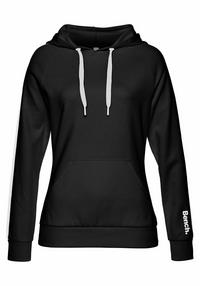 Bench Kapuzensweatshirt Hoodie Damen - schwarz-wei&szlig;