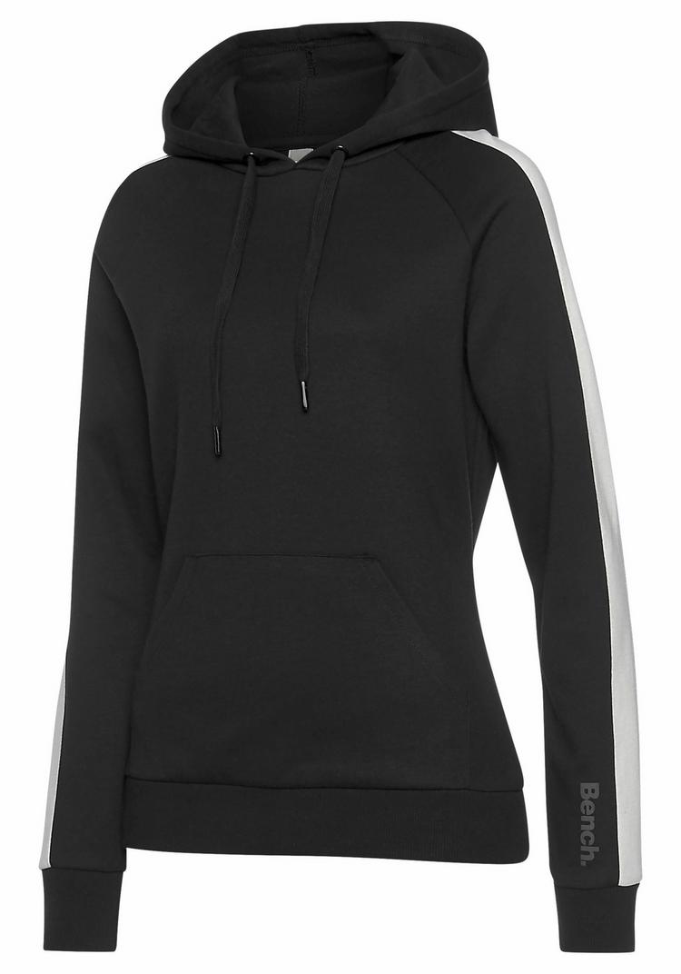 Bench Bench Kapuzensweatshirt Hoodie Damen - schwarz-wei&szlig; - 0 | SportScheck