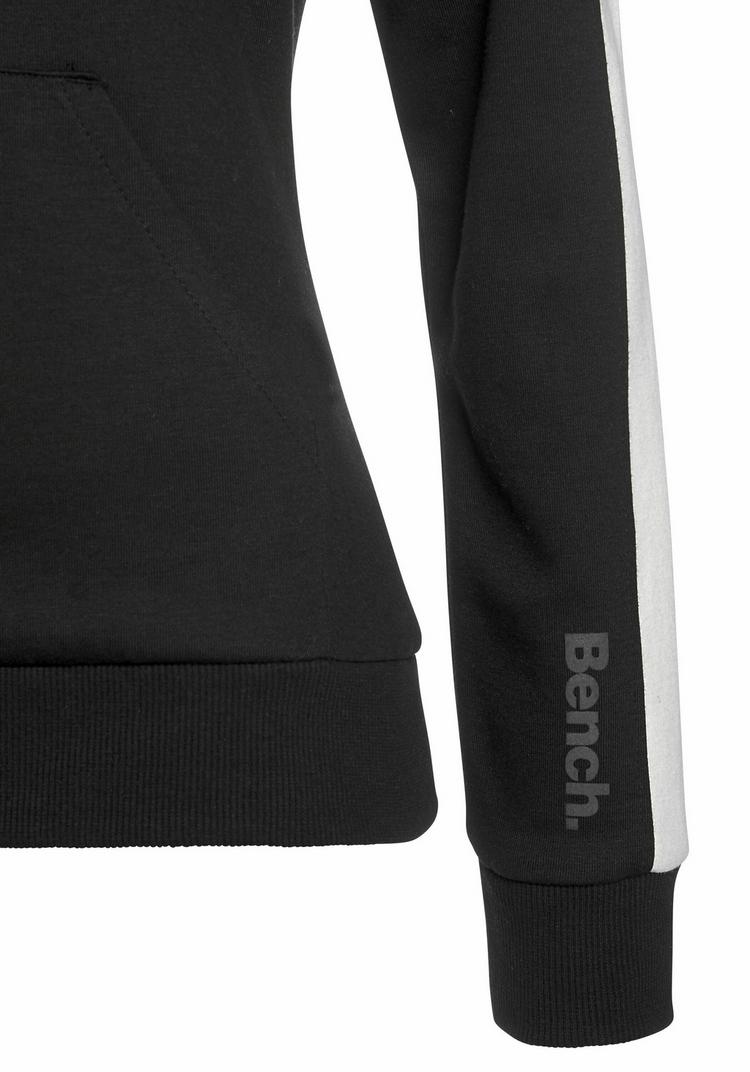 Bench Bench Kapuzensweatshirt Hoodie Damen - schwarz-wei&szlig; - 1 | SportScheck