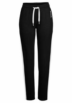 Bench Loungehose Sweathose Damen schwarz-weiß