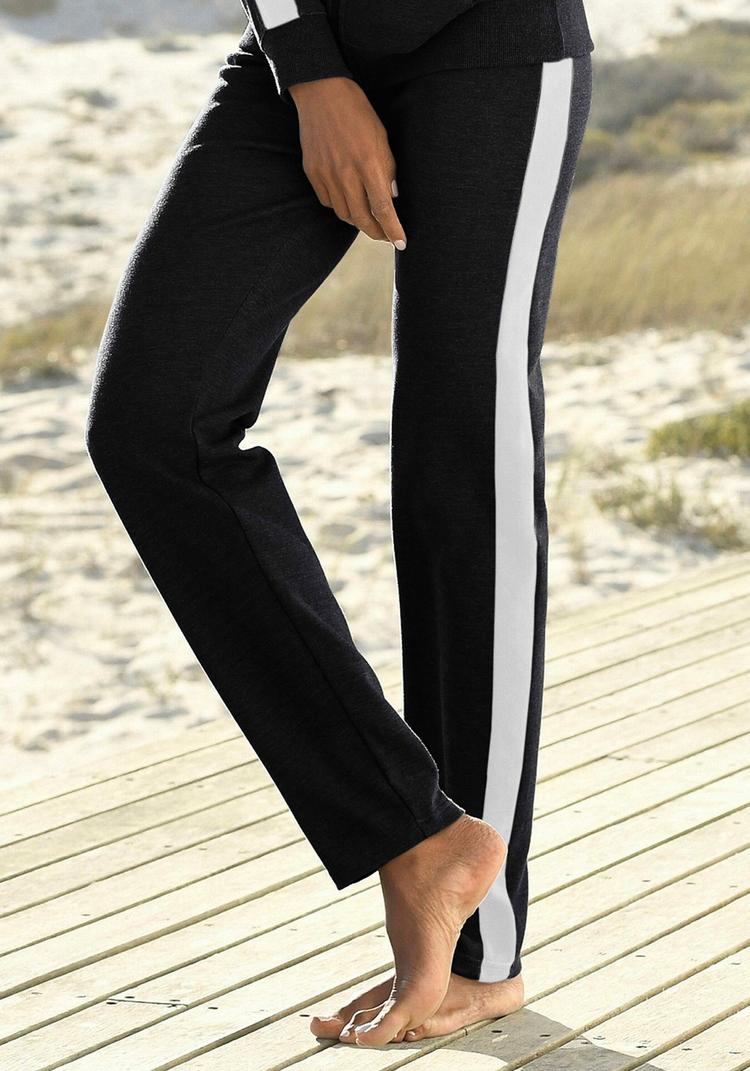 Bench Bench Loungehose Sweathose Damen - schwarz-wei&szlig; - 0 | SportScheck