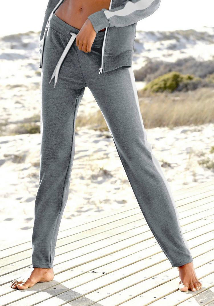 Bench Bench Loungehose Sweathose Damen - stone-wei&szlig; - 0 | SportScheck