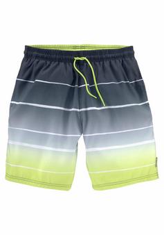 Bench Badeshorts Badeshorts Herren grau-gelb