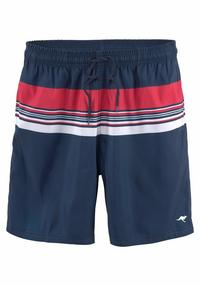 KangaROOS Badeshorts Badehose Herren - marine-rot