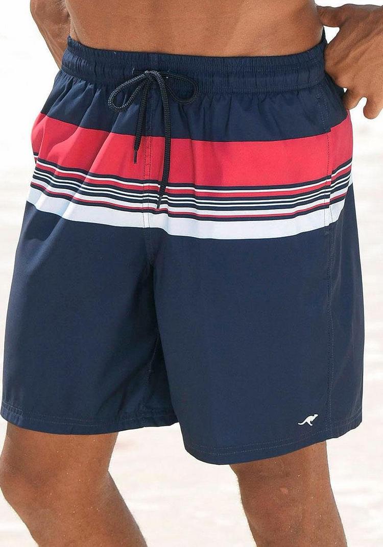 KangaROOS KangaROOS Badeshorts Badehose Herren - marine-rot - 0 | SportScheck