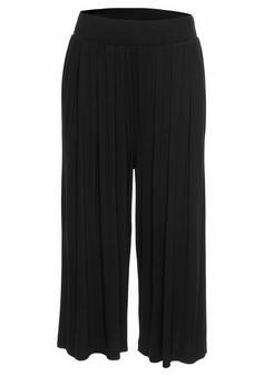 Lascana Culotte Printhose Damen schwarz