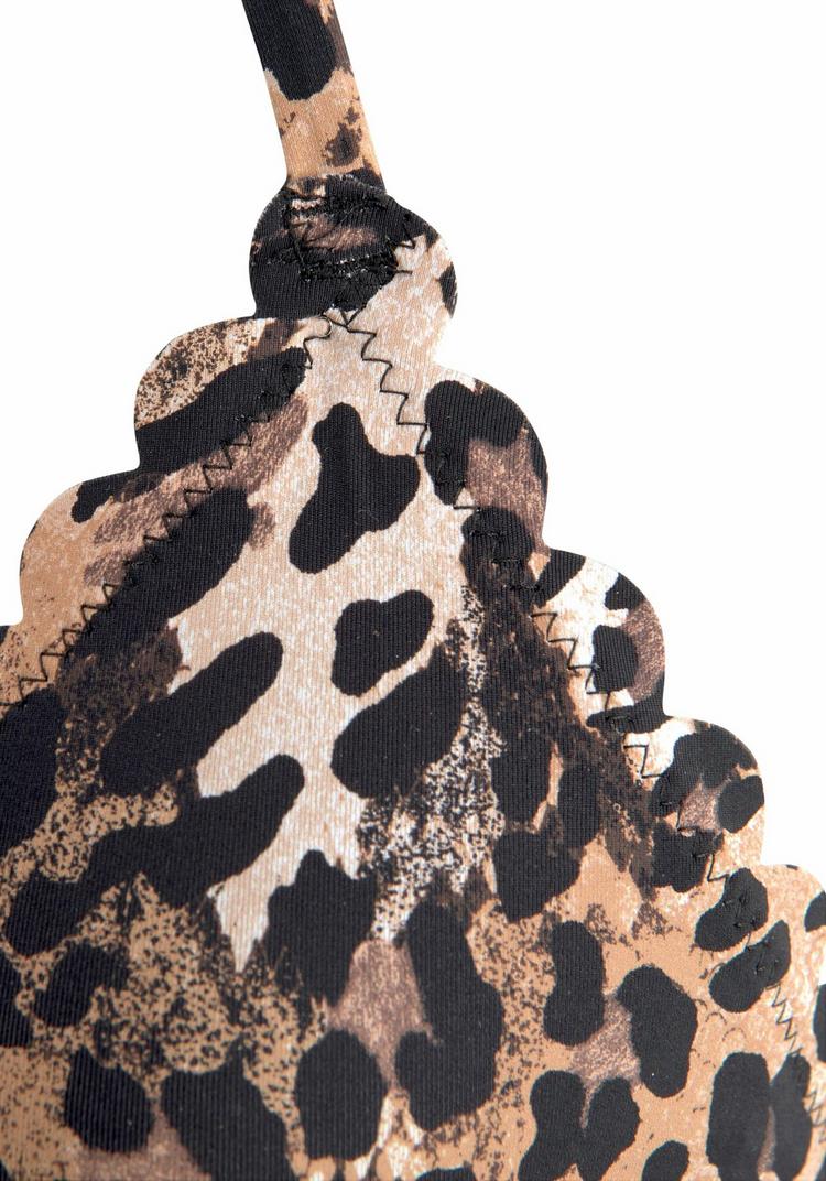 Lascana Lascana Badeanzug Badeanzug Damen - braun-schwarz - 0 | SportScheck