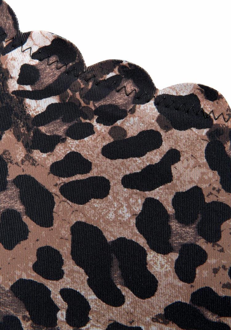 Lascana Lascana Bustier-Bikini-Top Bikini Oberteil Damen - braun-bedruckt - 4 | SportScheck