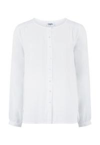 Buffalo Schlupfbluse Langarmbluse Damen - wei&szlig;