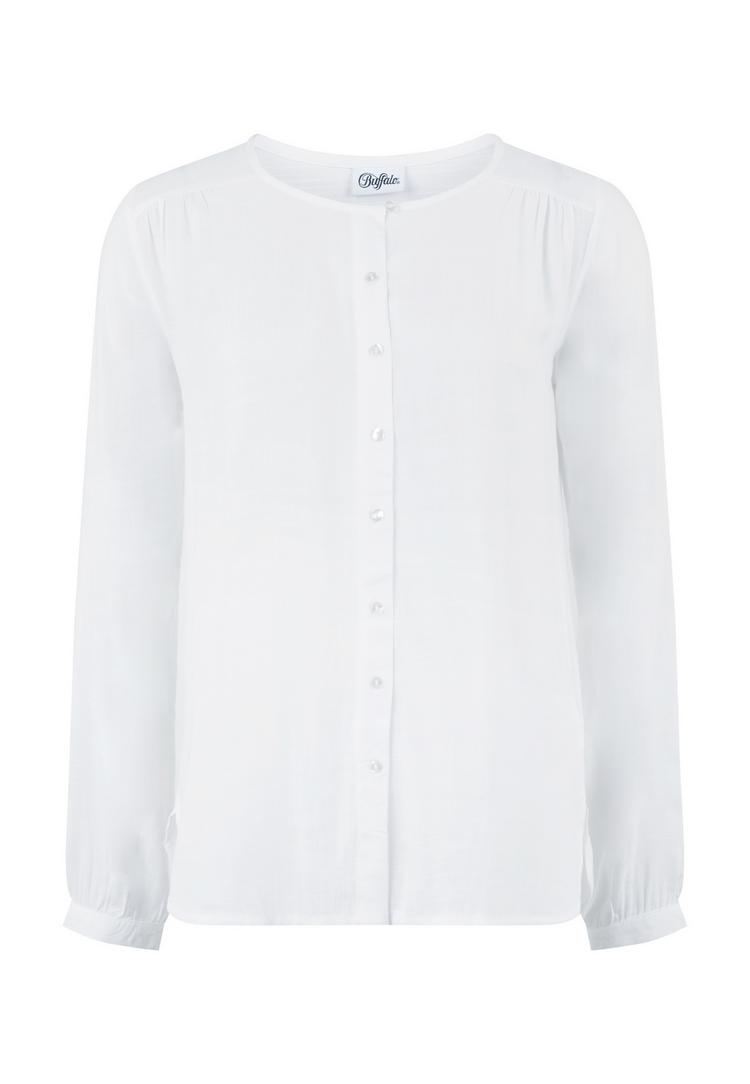 Buffalo Buffalo Schlupfbluse Langarmbluse Damen - wei&szlig; - 0 | SportScheck