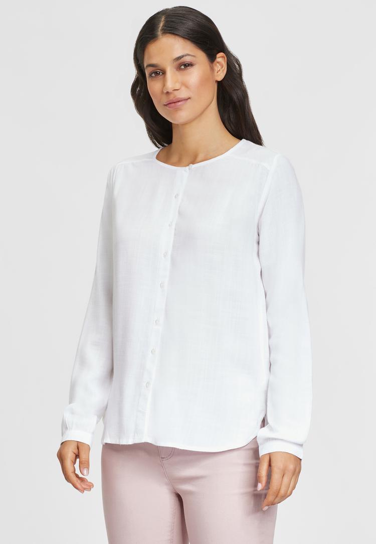 Buffalo Buffalo Schlupfbluse Langarmbluse Damen - wei&szlig; - 1 | SportScheck