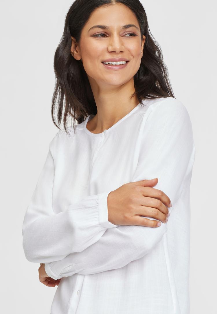 Buffalo Buffalo Schlupfbluse Langarmbluse Damen - wei&szlig; - 0 | SportScheck