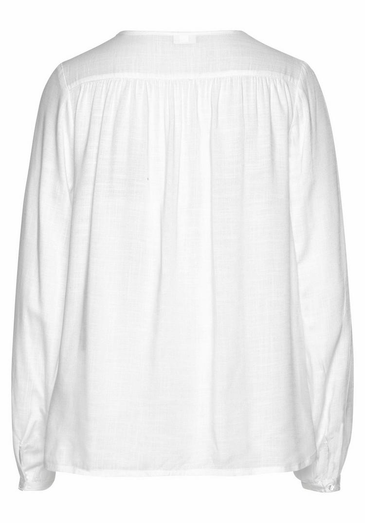 Buffalo Buffalo Schlupfbluse Langarmbluse Damen - wei&szlig; - 0 | SportScheck